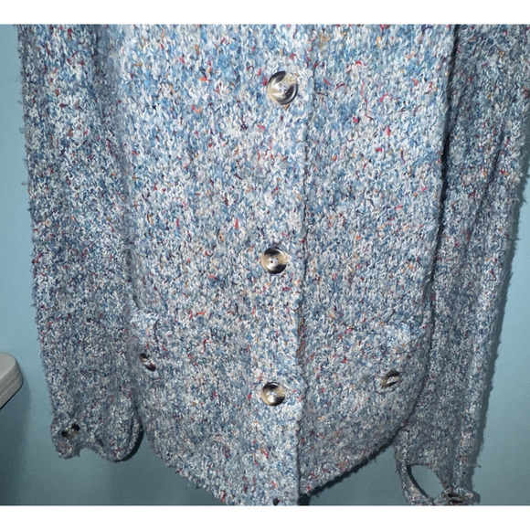 Sag Harbor Sports Women’s Medium Y2K Knit Cardigan Classic Button Up Pockets - Picture 7 of 10